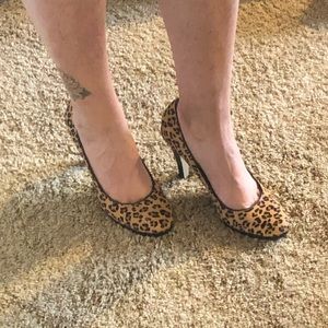 Leopard print heels